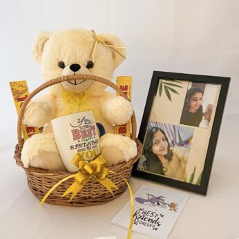 Delicate Birthday gifts & fine birthday present for sister with Teddy Bear, Mug and a candy greetings