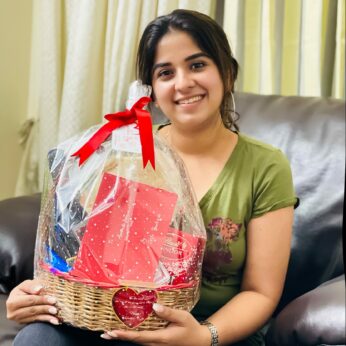 Elegant birthday gift for wife kerala hamper containing Wine, Pot and a lovely Greeting