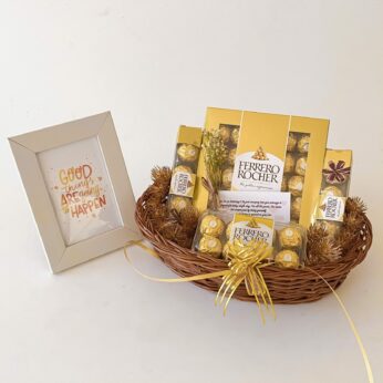 Flavorful Yummy gift hampers with delicious Frame , Ferrero Rocher Chocolates