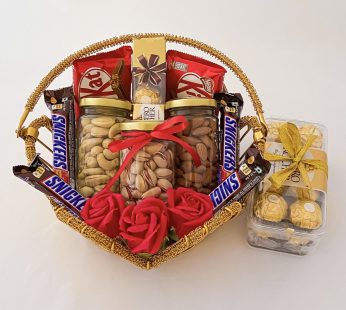 Congratulations Yummy chocolates gift hamper with delicious Cashew Nuts and Chocolates