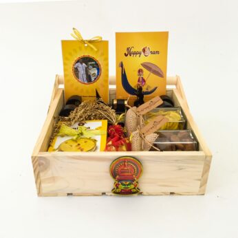 Great Onam gifts hamper with Kerala Spices boat & banana chips