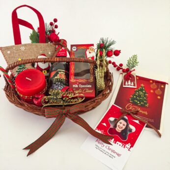 Quirky merry Christmas Hamper With Exclusive Drinks And Nibbles