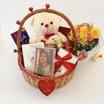Romantic valentines day gifts for girlfriend with Premium Chocolates, Soft Teddy, and More