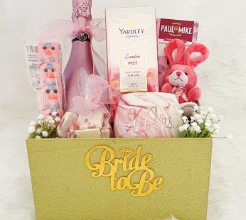 Cute wedding gift for bride with Wine , Yardley Mist, Mug, Key Chain And Cards