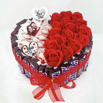 Hearty Chocolate Fevered handmade Valentine Day gift box with Premium Chocolates