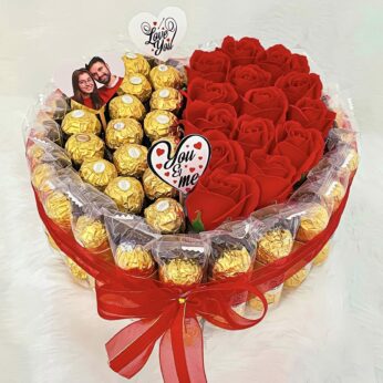 Coco Fill Valentines Day chocolate Gift Box of Ferraro Rocher chocolates