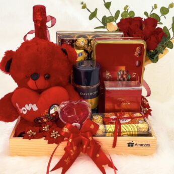 special premium anniversary gift for wife with teddy, chocolates, perfume & more