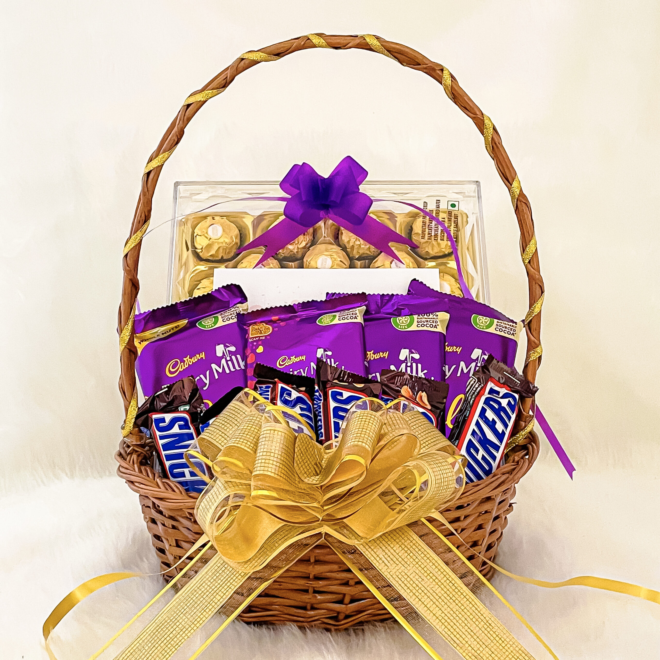 Sending attractive gift basket of chocolates n teddy to Bangalore, Same Day  Delivery - redblooms