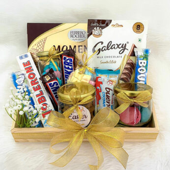 Charming End Of Year Gift Hamper With Lots Of Chocolates