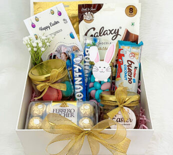 Savoury Crunch Easter Chocolate gifts With Cookies, Chocolates, Macarons, And More