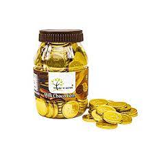 Gold coin chocolates with pottil