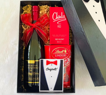 Workers Day Gift Box Including Wine, Perfume, Chocolate, Greeting Cards