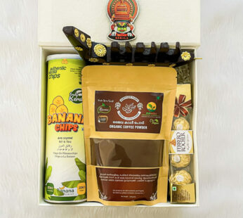 Kerala Malayalam Traditional Onam hamper box organic coffee powder and hand crafted boat