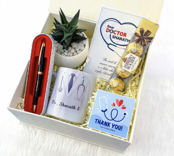 Delight Doctors Day Hampers Includes Personalised Mug, Pot, Pen And More.