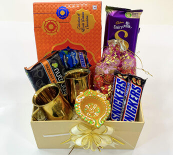 Rare & Unique Diwali Gift Box With Chocolates, Tea Mugs, And Diya