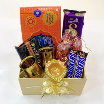Rare & Unique Diwali Gift Box With Chocolates, Tea Mugs, And Diya