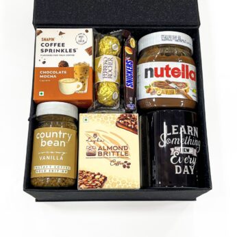 Delicous mens day gifts with Instant coffee 50g, coffee mug, and Chocolates