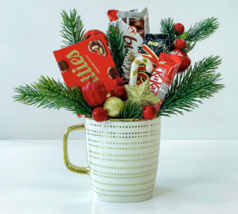 All-In-One Christmas Mug Hamper Full of Exclusive Chocolates