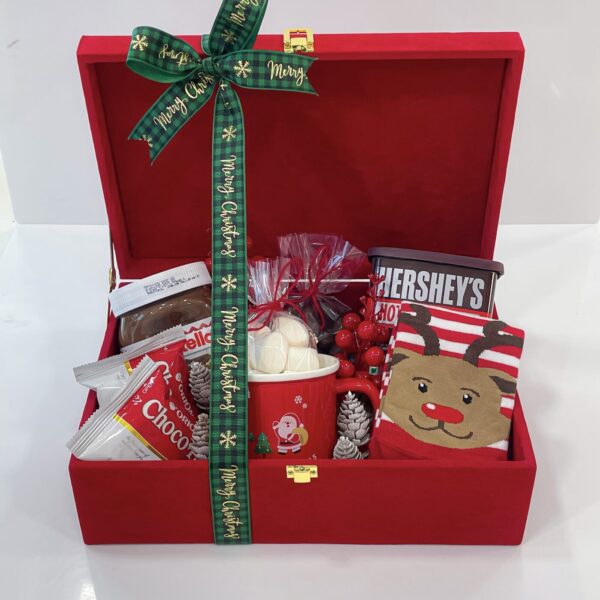 Confelicity Christmas eve gift hamper With Chocolates, Apparel, And Coffee Mug