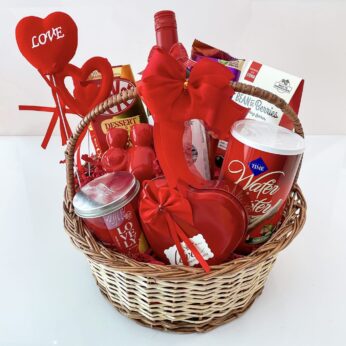 Romance In A Box Anniversary Gift For Wife With Chocolates, Scented Candle, Plant Pots, And More