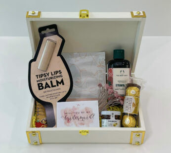 Will You Be My Bridesmaid Festive Hamper With Chocolates, Lip Balm, And More