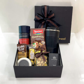 Unique gift for boyfriend on anniversary with Davidoff Coffee, dry nuts, and more