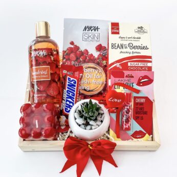 Love Blast Valentine’s Day Gift Hamper For Her With Scented Candle, Chocolates, And More