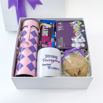 Happy Thoughts Handmade Mothers Day Gifts Hamper With Tumbler, Cookies, Green Tea, And More