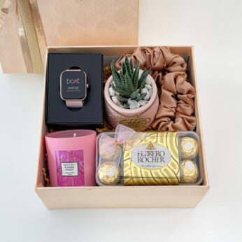 The Feminine Mystique Premium Women’s Day Gift With Smartwatch, Desk Plant, And More