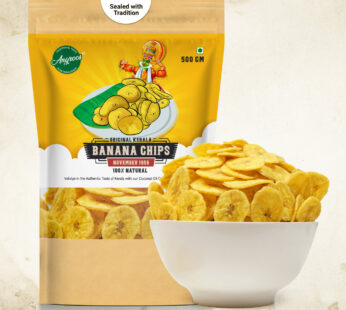 Crisp And Crunchy Kerala Special Ripe Banana chips (2 Packs Of 500g)