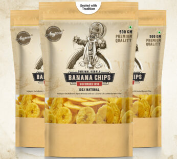 Golden Banana Bites Traditional Banana Chips (3 Packs Of 500g)