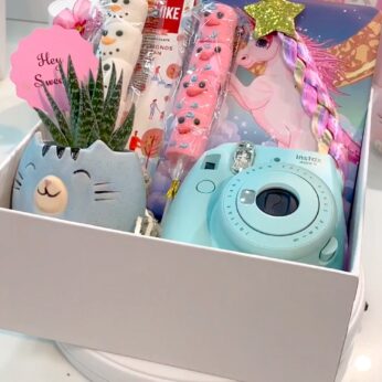 Unicorns & Fairies Gift Hamper For Little Girls With Chocolates, Plant, And Marshmallows