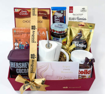 Premium Women’s Day Hampers With Instant Green Tea, Cake Mix, Ceramic Mug, And More