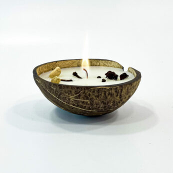 This eco-friendly coconut shell spices candle fills your space with a warm, cozy aroma ( Height 4.25 In, width 3.25 In.) x 3 Quantity