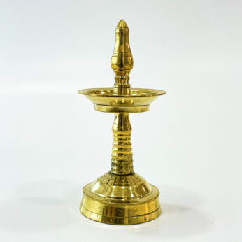 Brighten Your Space with a Touch of Tradition – Mini nilavilakku ( 4.6 H x 2.2 W x 2.2 L inches)