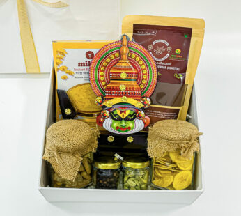 Backwaters Of Kerala handicraft gift items With Organic Coffee Powder, Banana Chips, Black Pepper, And More