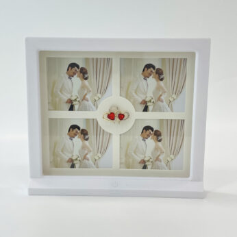 Captivating collage photo frame with touch LED light (frame size: H 8in, W 9in)