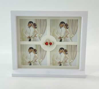 Captivating collage photo frame with touch LED light (frame size: H 8in, W 9in)