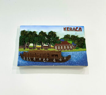 Handcrafted 3D Kerala fridge magnet (H 5cm, W 8Cm, L 1Cm.)
