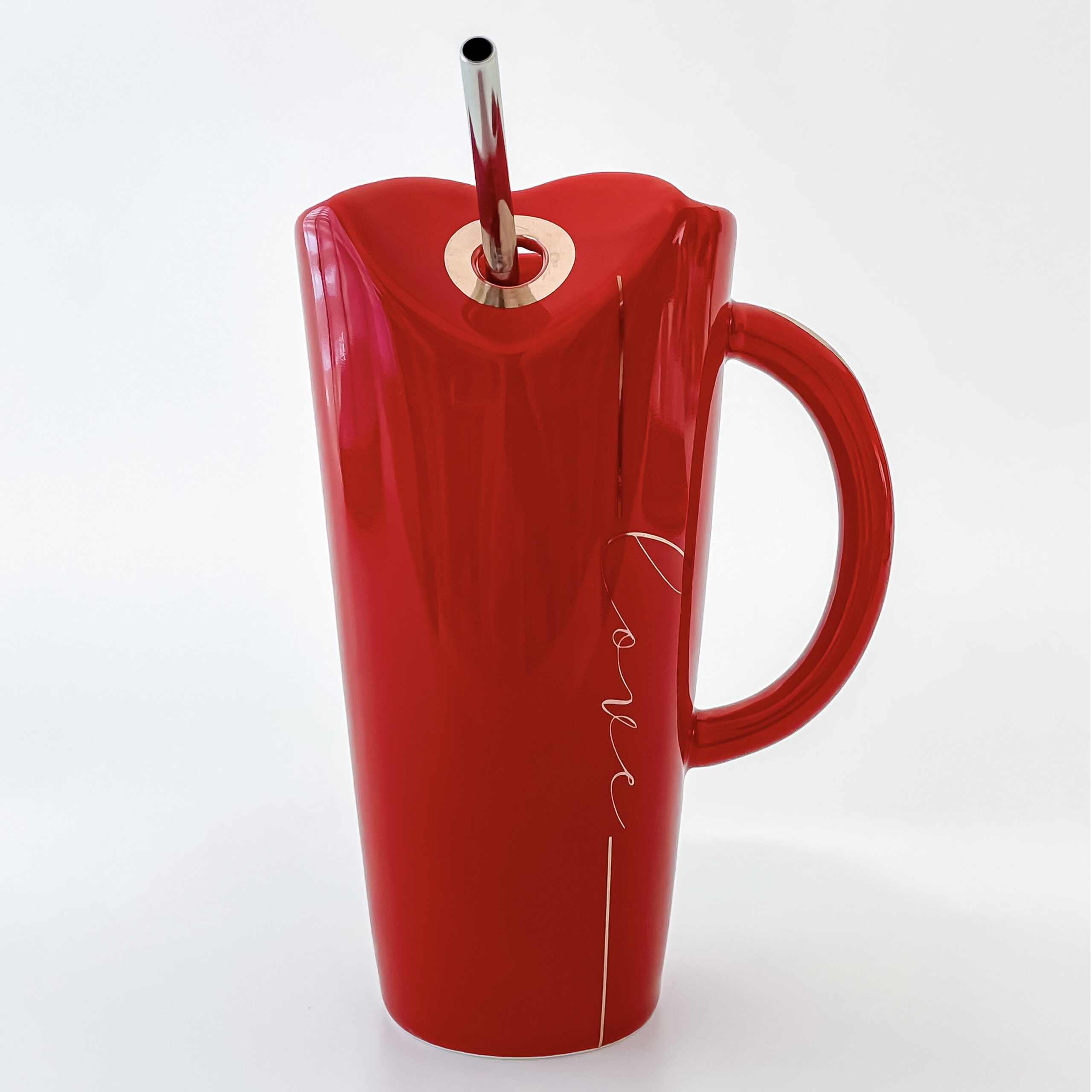 Red love ceramic mug