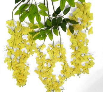 Yellow kanikonna flower ( Golden shower tree ) for Vishukani – Set of 4 Artificial Blooms