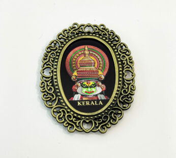 Five pieces of multi-colour fridge magnet Kathakali face (H 6.5 Cm, W 5Cm.)
