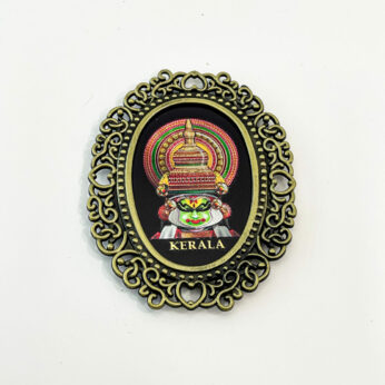 Five pieces of multi-colour fridge magnet Kathakali face (H 6.5 Cm, W 5Cm.)