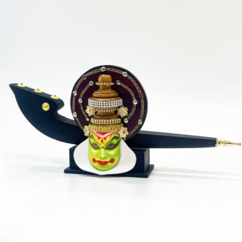 Magnificent 3D Kathakali head with traditional boat (15.5 x 7.5 Inches)