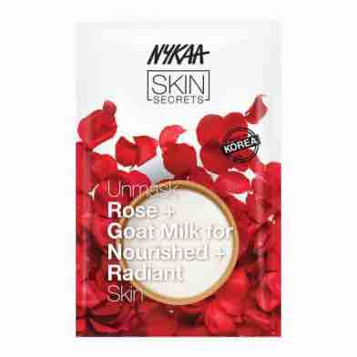 Nykaa Skin Secrets Exotic Indulgence Rose + Goat Milk Sheet Mask For Nourished & Radiant Skin (20ml)