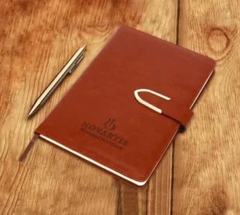 Executive Diary notebook with flap lock