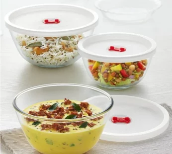 Borosil Glass Serving & Mixing Bowls with Lids
