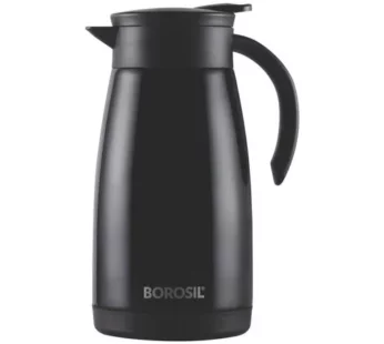 Borosil: Black colored Stainless steel teapot flask (personalized), 1ltr x 50 packs