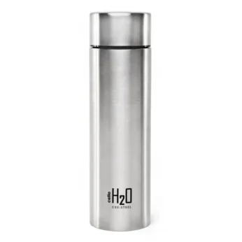 Cello H2O – Insulated stainless steel water bottle – 1 ltr, Silver (Personalized) x 50 packs