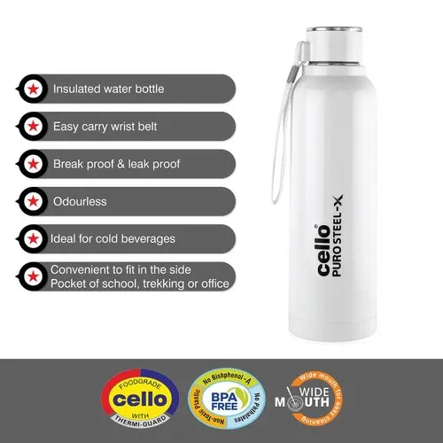 PU Insulated stainless steel bottles available in multi color